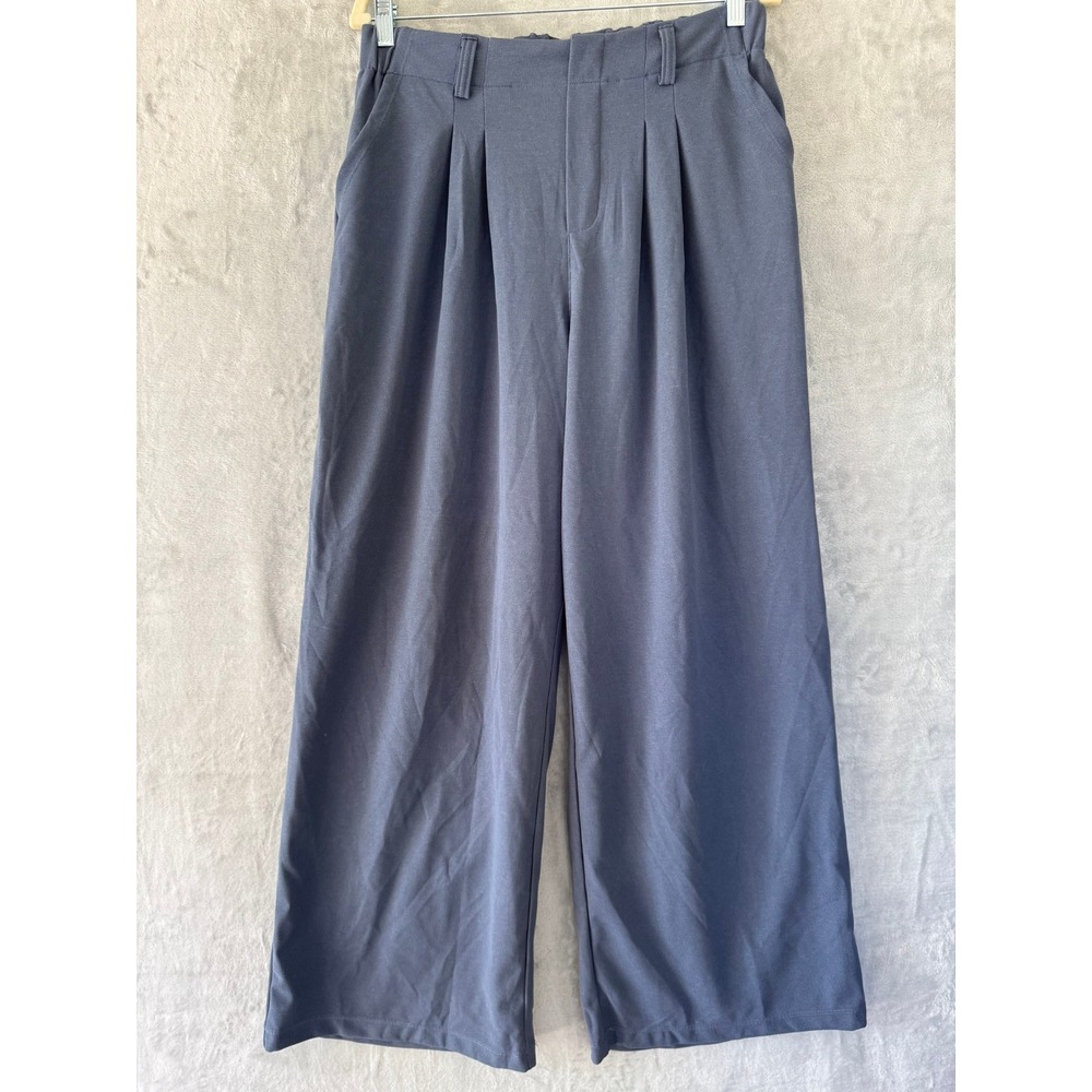 NWT Halara Grisaille Flex High Waisted Pocket Wide Leg Waffle Work Pants Large